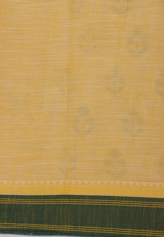 Digital Print Saree with White Colour and Border With Orange Shade-(SA-599)