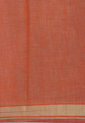 Digital Print Saree with Green Colour and Border With Orange Shade-(SA-587)