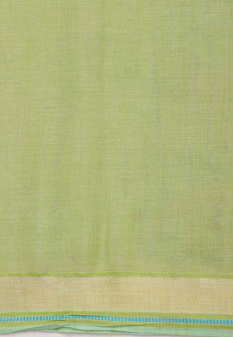 Digital Print Saree with Blue Colour and Border With Green Shade-(SA-585)