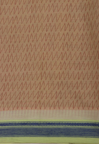 Digital Print Saree with Brown Colour and Border With Green Shade-(SA-604)