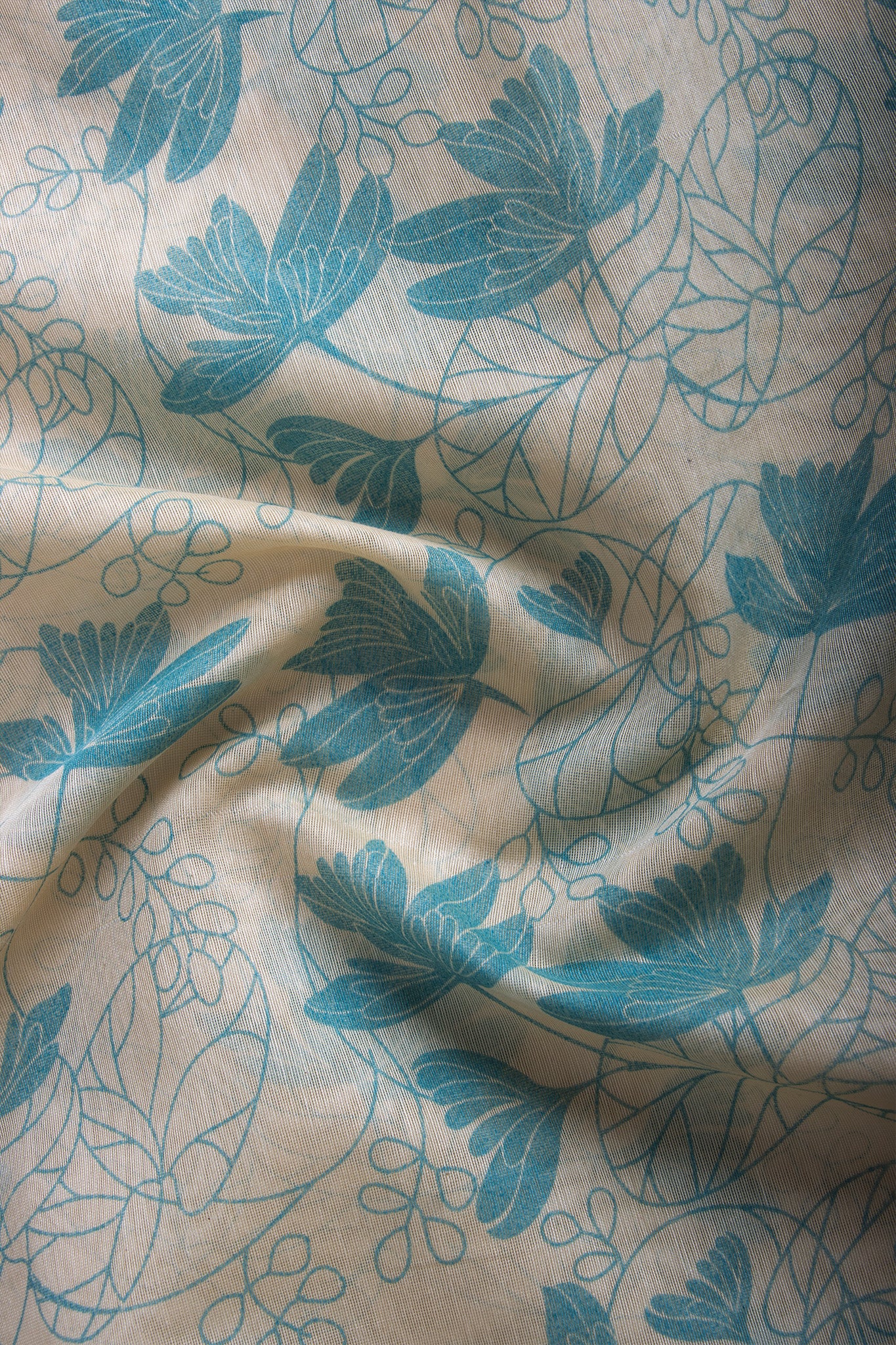 Dhaka Silk Printed Saree With Weaving Border. -(SA-101) - Dakshin Weaves