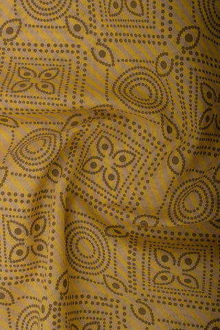 Kanchi Cotton Saree In Girl With Pot Print With Texture -(SA-202) - Dakshin Weaves