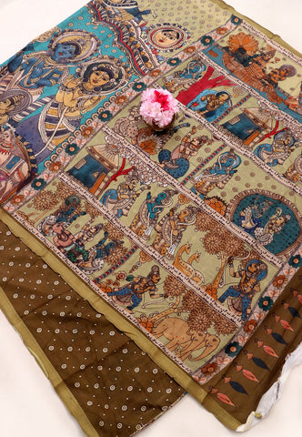 KHADI DIGITAL PRINT SAREE - SA-937