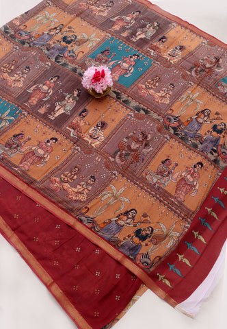 KHADI DIGITAL PRINT SAREE - SA-933
