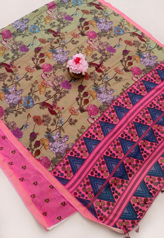 KHADI DIGITAL PRINT SAREE - SA-927
