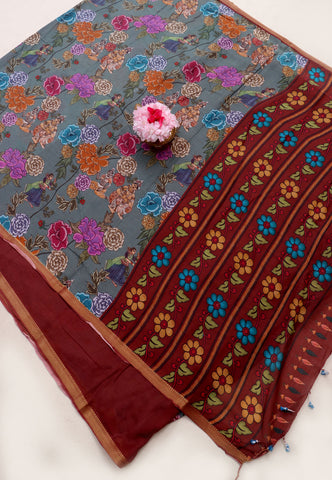 KHADI DIGITAL PRINT SAREE - SA-921