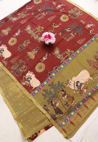 KHADI DIGITAL PRINT SAREE - SA-917