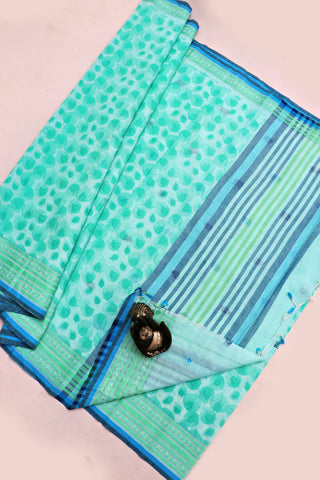 KANCHI COTTON PRINT SAREE - SA-1024