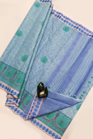 KANCHI COTTON PRINT SAREE - SA-1019
