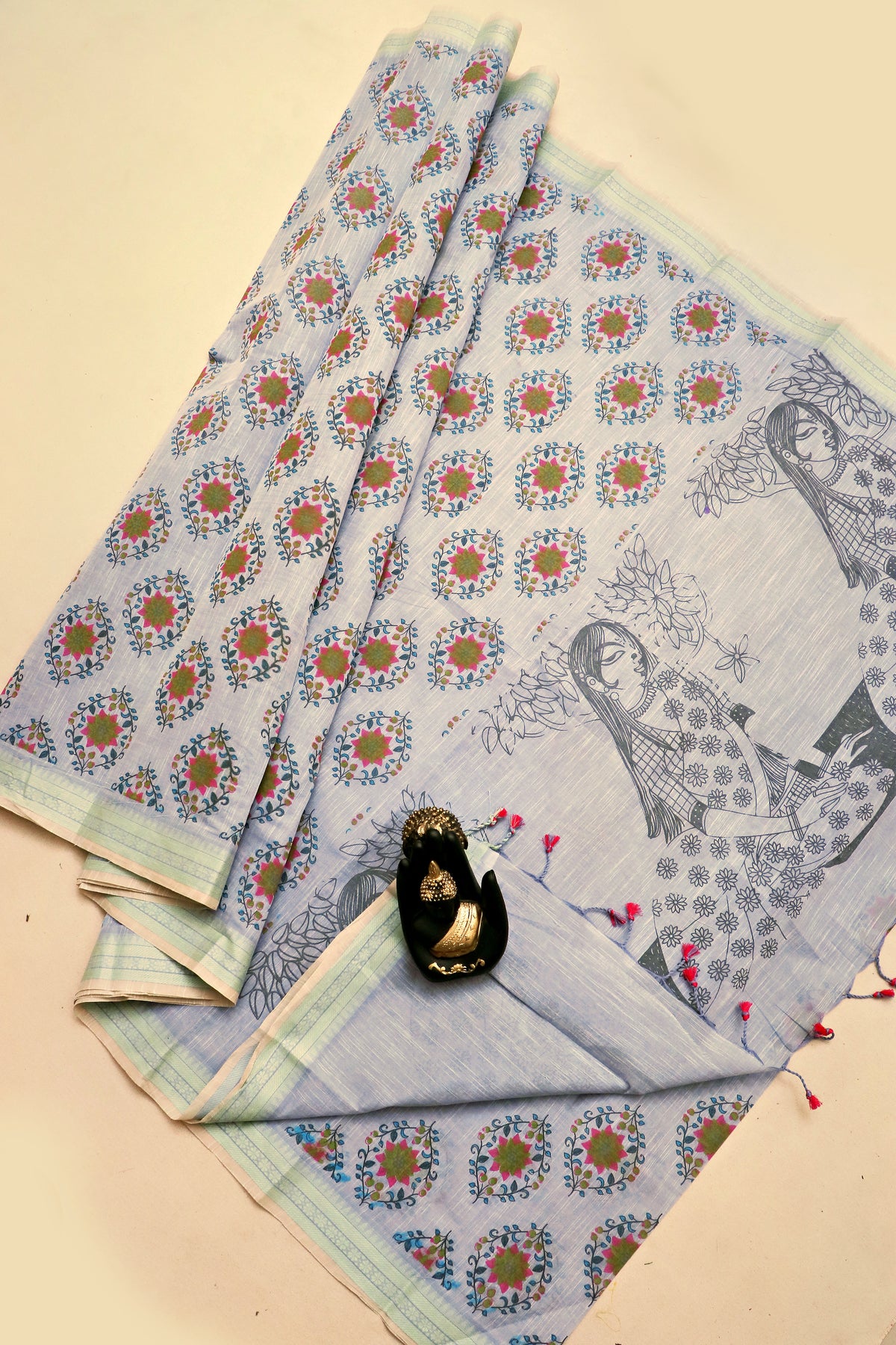 KANCHI COTTON PRINT SAREE - SA-1016