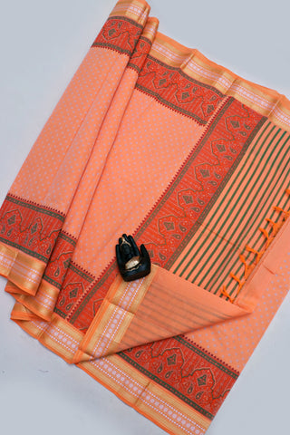 KANCHI COTTON PRINT SAREE - SA-994