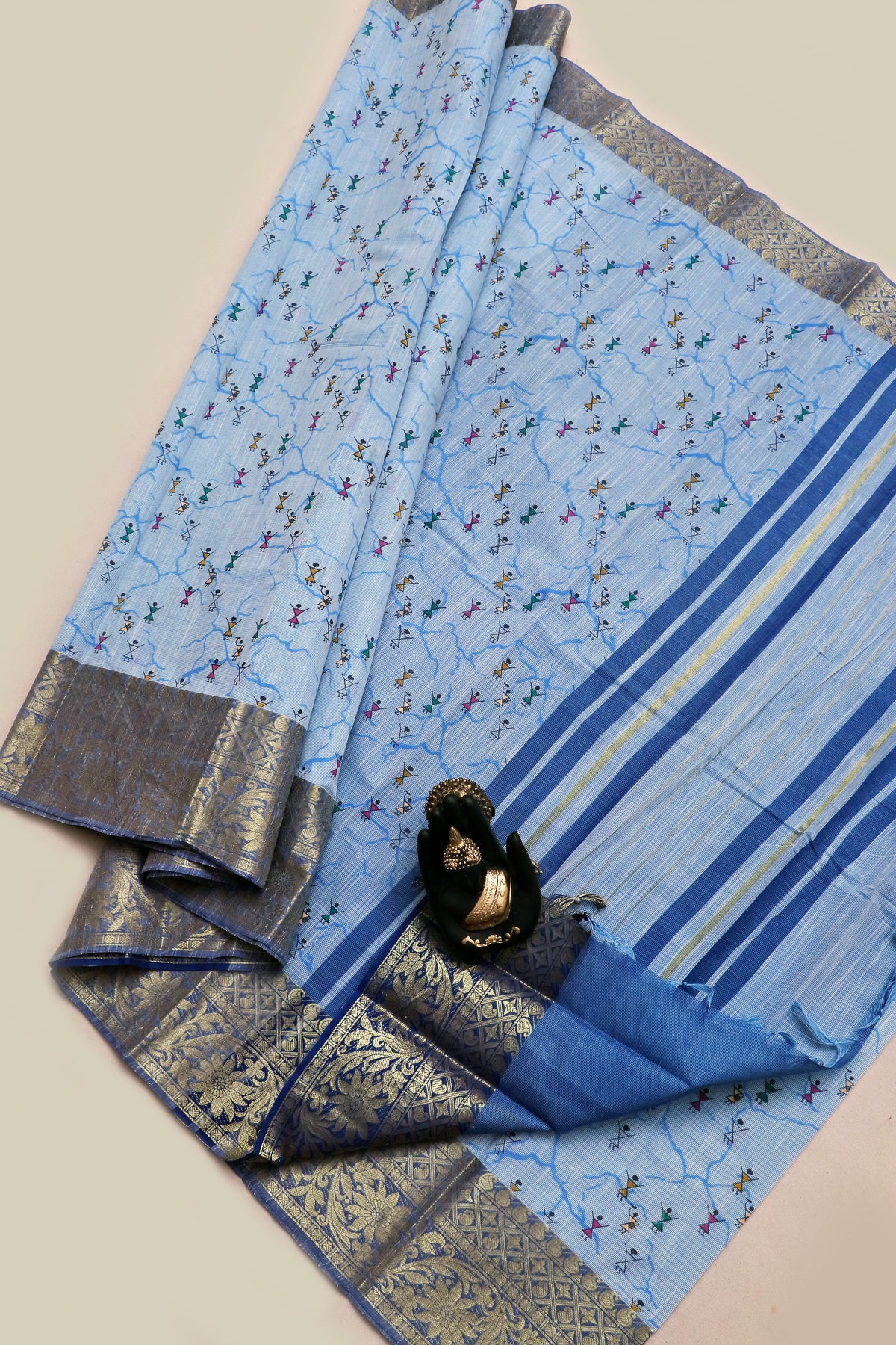 KANCHI COTTON PRINT SAREE - SA-1000