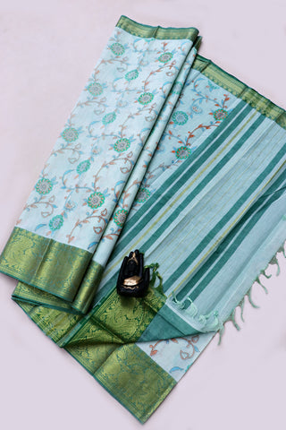 KANCHI COTTON PRINT SAREE - SA-1004