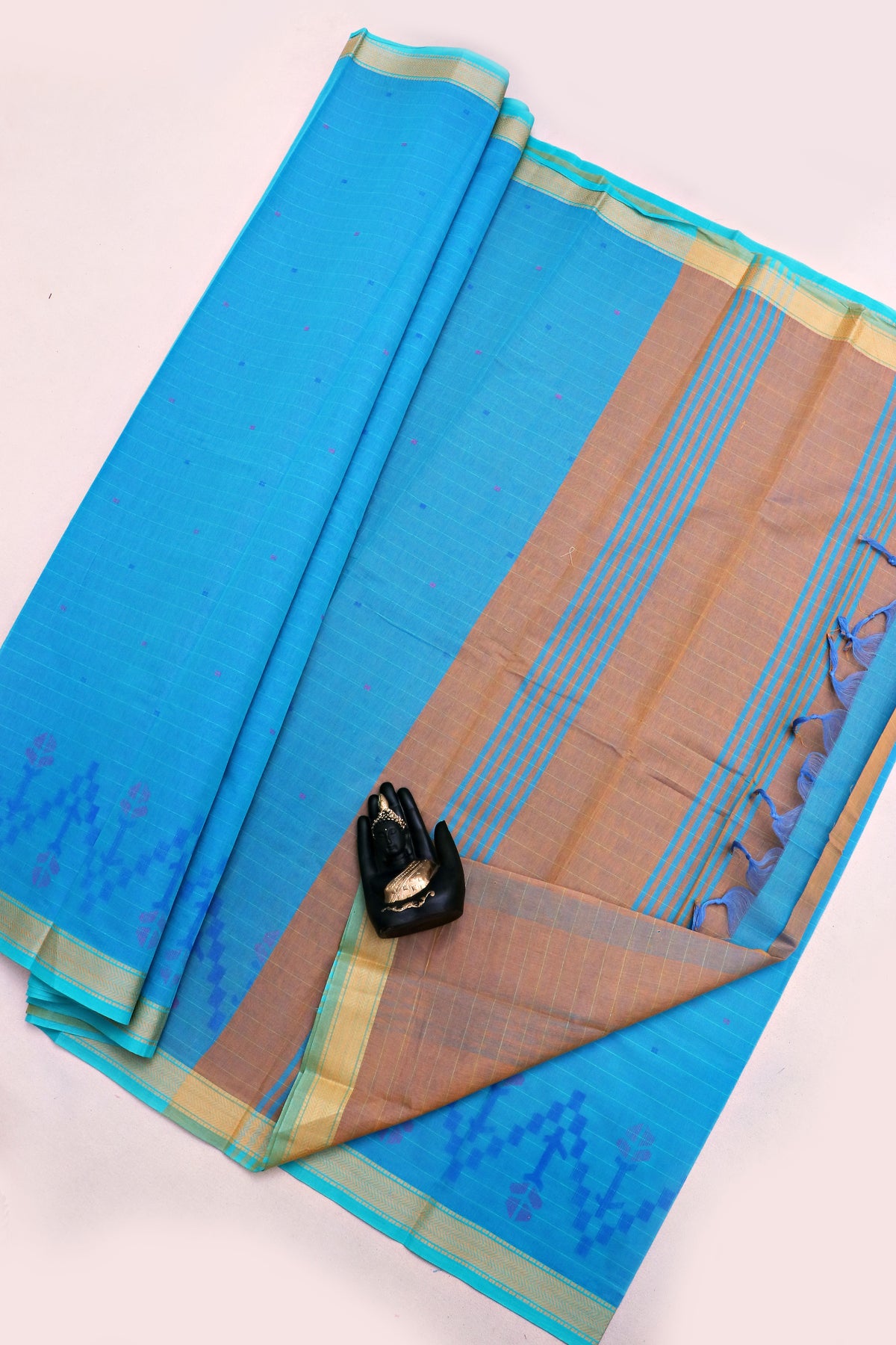 KANCHI COTTON PRINT SAREE - SA-993