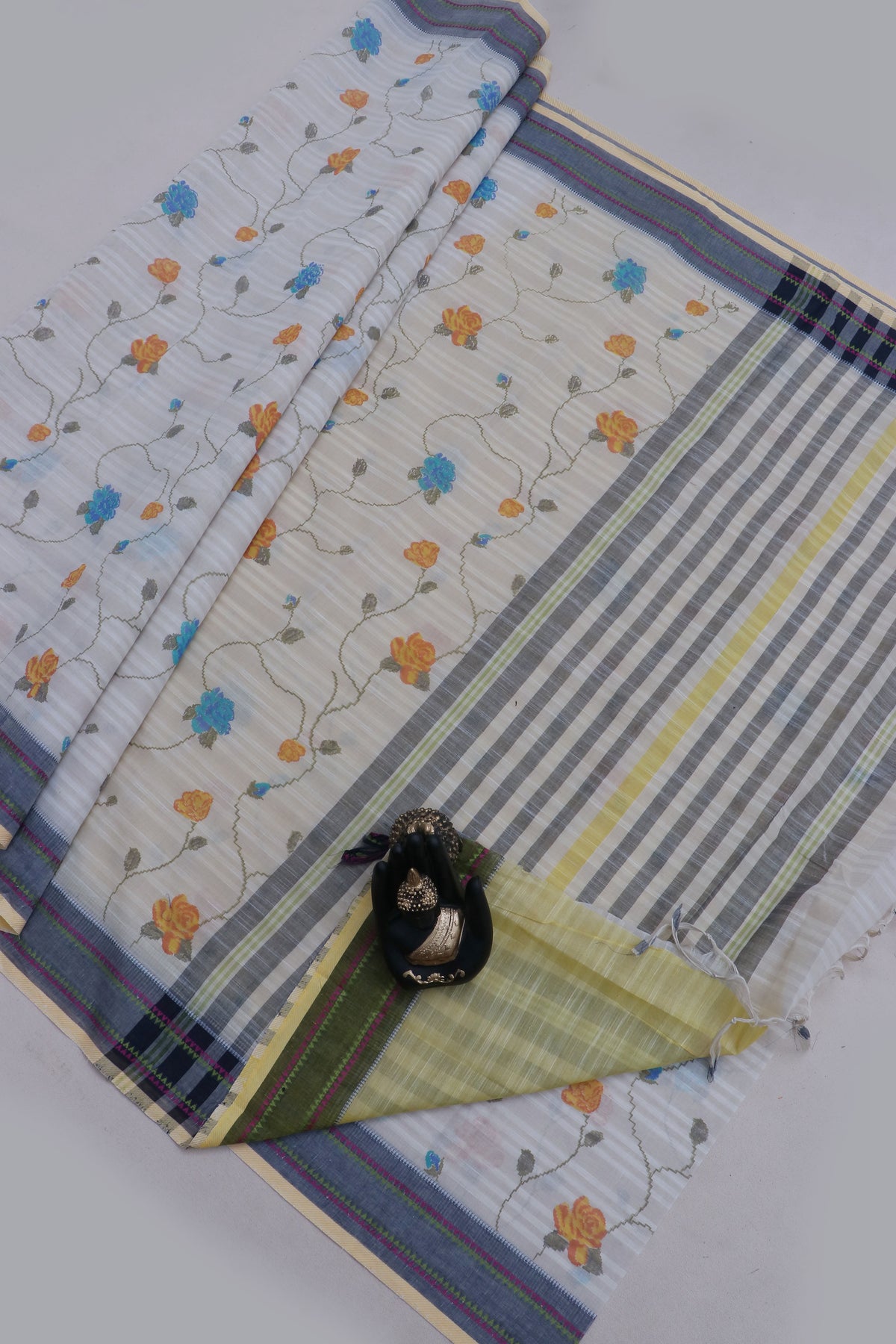 KANCHI COTTON PRINT SAREE - SA-1020