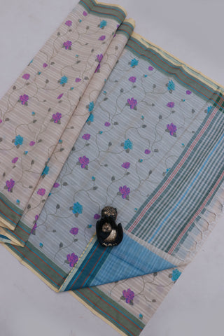 KANCHI COTTON PRINT SAREE - SA-1021