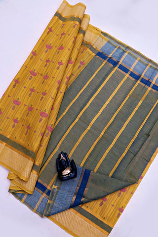 KANCHI COTTON PRINT SAREE - SA-1012