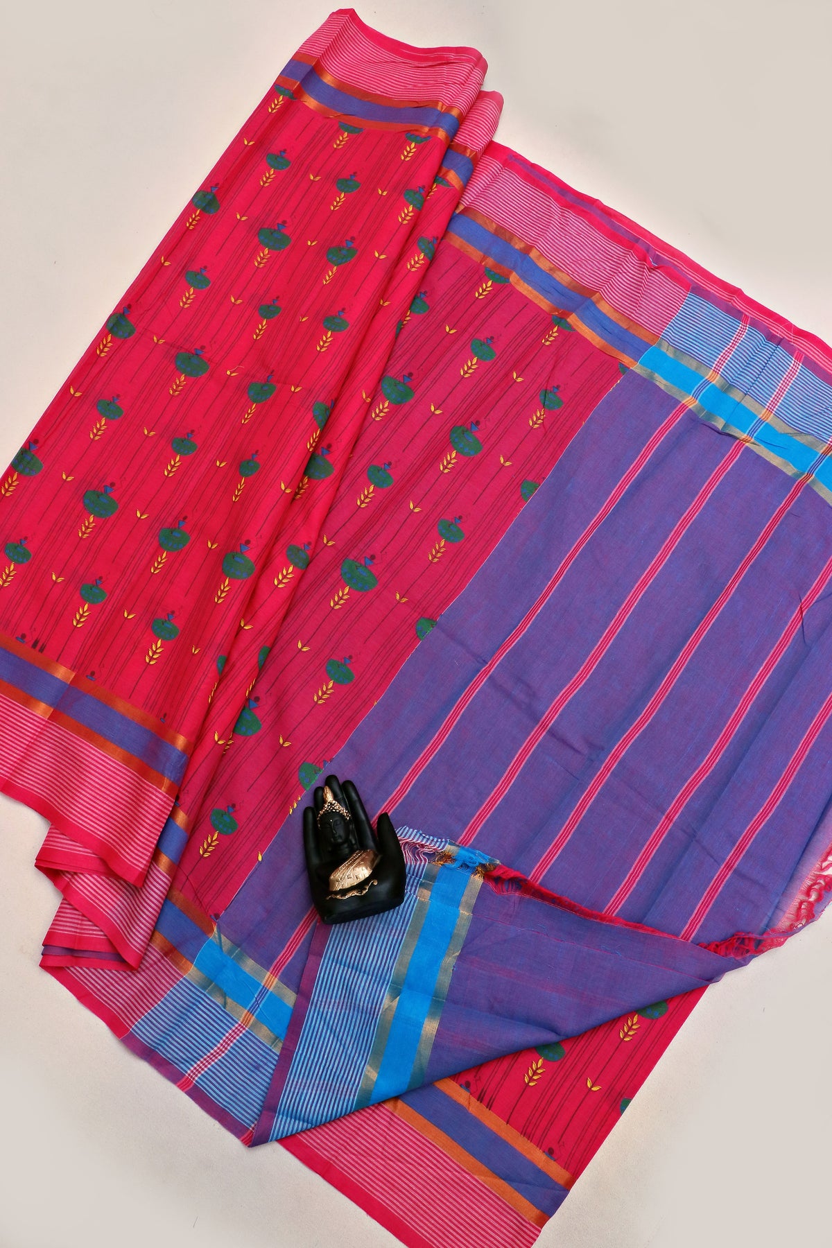 KANCHI COTTON PRINT SAREE - SA-1013