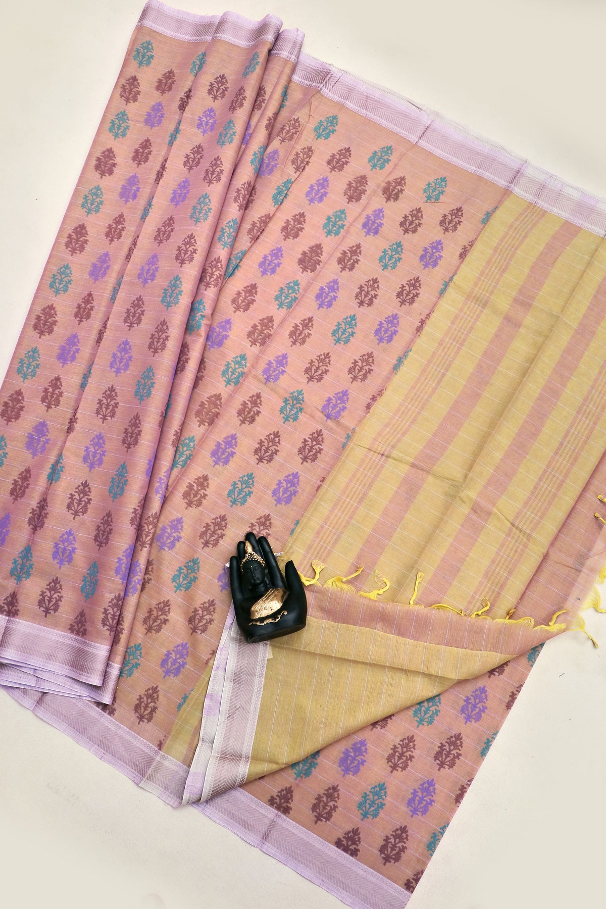 KANCHI COTTON PRINT SAREE - SA-1007
