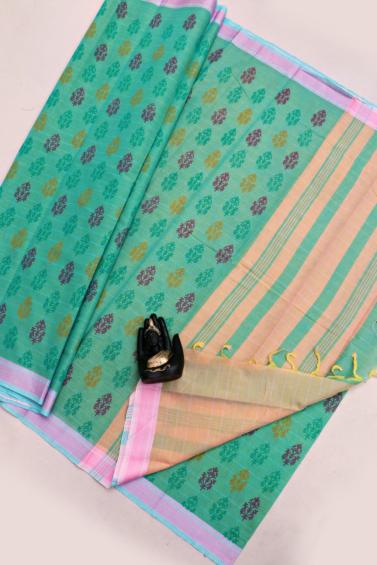 KANCHI COTTON PRINT SAREE - SA-1008