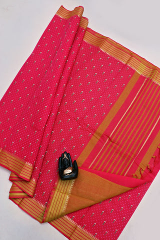 KANCHI COTTON PRINT SAREE - SA-1011