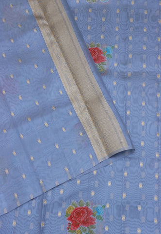 Handlooms Bridal Saree with Stripes and with Temple Border-(SA-493)