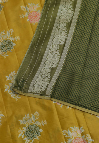 Handlooms Bridal Saree with Stripes and with Temple Border-(SA-504)