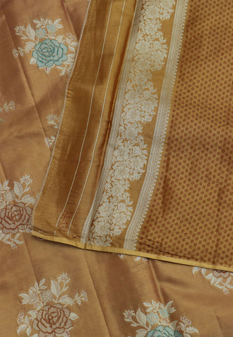 Handlooms Bridal Saree with Stripes and with Temple Border-(SA-505)