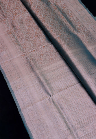 Handlooms Bridal Saree with Stripes and with Temple Border-(SA-501)