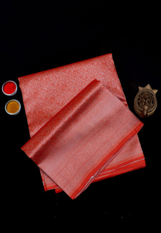 Handlooms Bridal Saree with Stripes and with Temple Border-(SA-502)