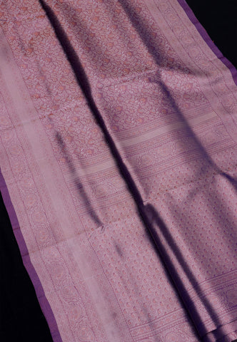 Handlooms Bridal Saree with Stripes and with Temple Border-(SA-498)