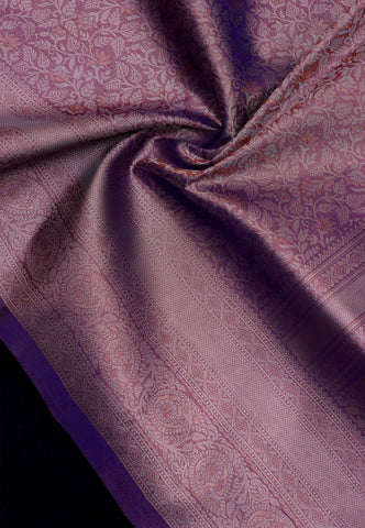Handlooms Bridal Saree with Stripes and with Temple Border-(SA-498)