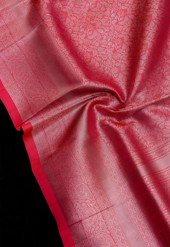 Handlooms Bridal Saree with Stripes and with Temple Border-(SA-499)