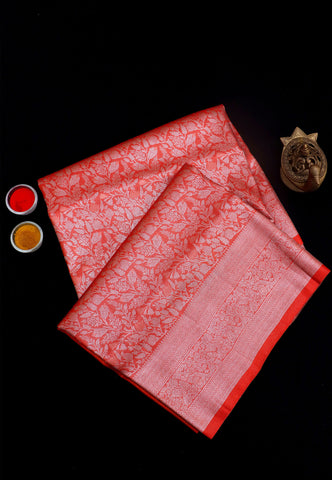 Handlooms Bridal Saree with Stripes and with Temple Border-(SA-512)