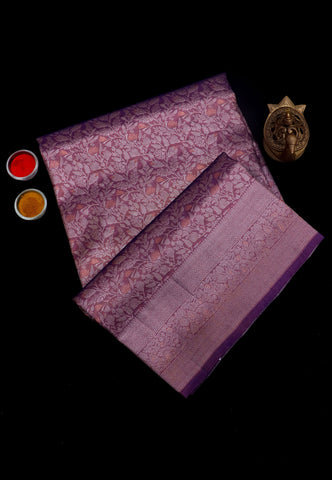 Handlooms Bridal Saree with Stripes and with Temple Border-(SA-514)