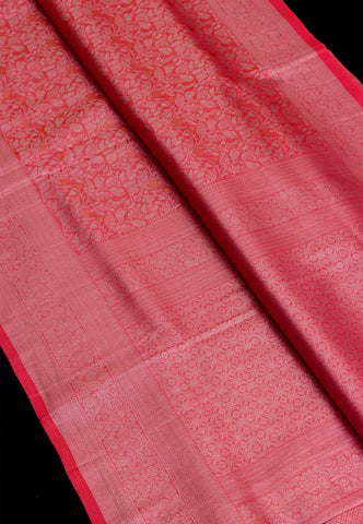 Handlooms Bridal Saree with Stripes and with Temple Border-(SA-509)