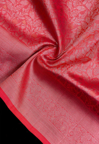 Handlooms Bridal Saree with Stripes and with Temple Border-(SA-509)