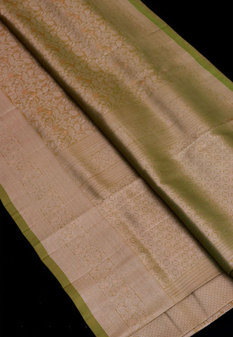 Handlooms Bridal Saree with Stripes and with Temple Border-(SA-510)