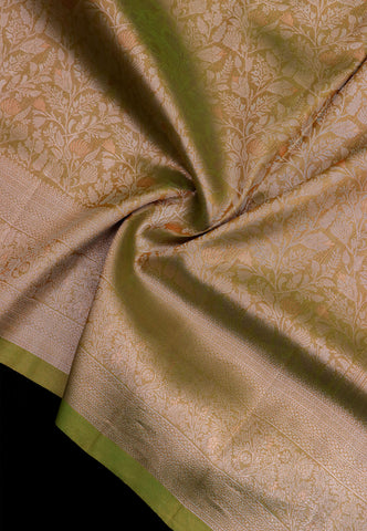 Handlooms Bridal Saree with Stripes and with Temple Border-(SA-510)