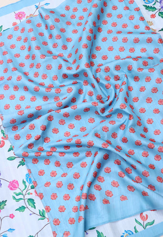 Magic Mudra Saree with Blue Colour and Border With Blue Shade-(SA-619)