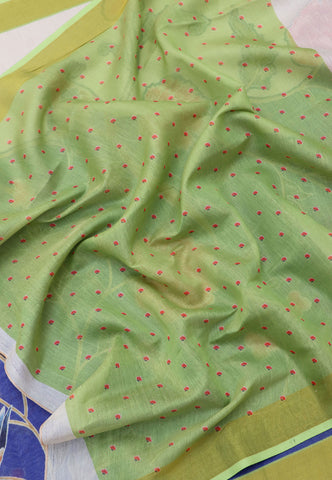 Magic Mudra Saree with Blue Colour and Border With Green Shade-(SA-630)
