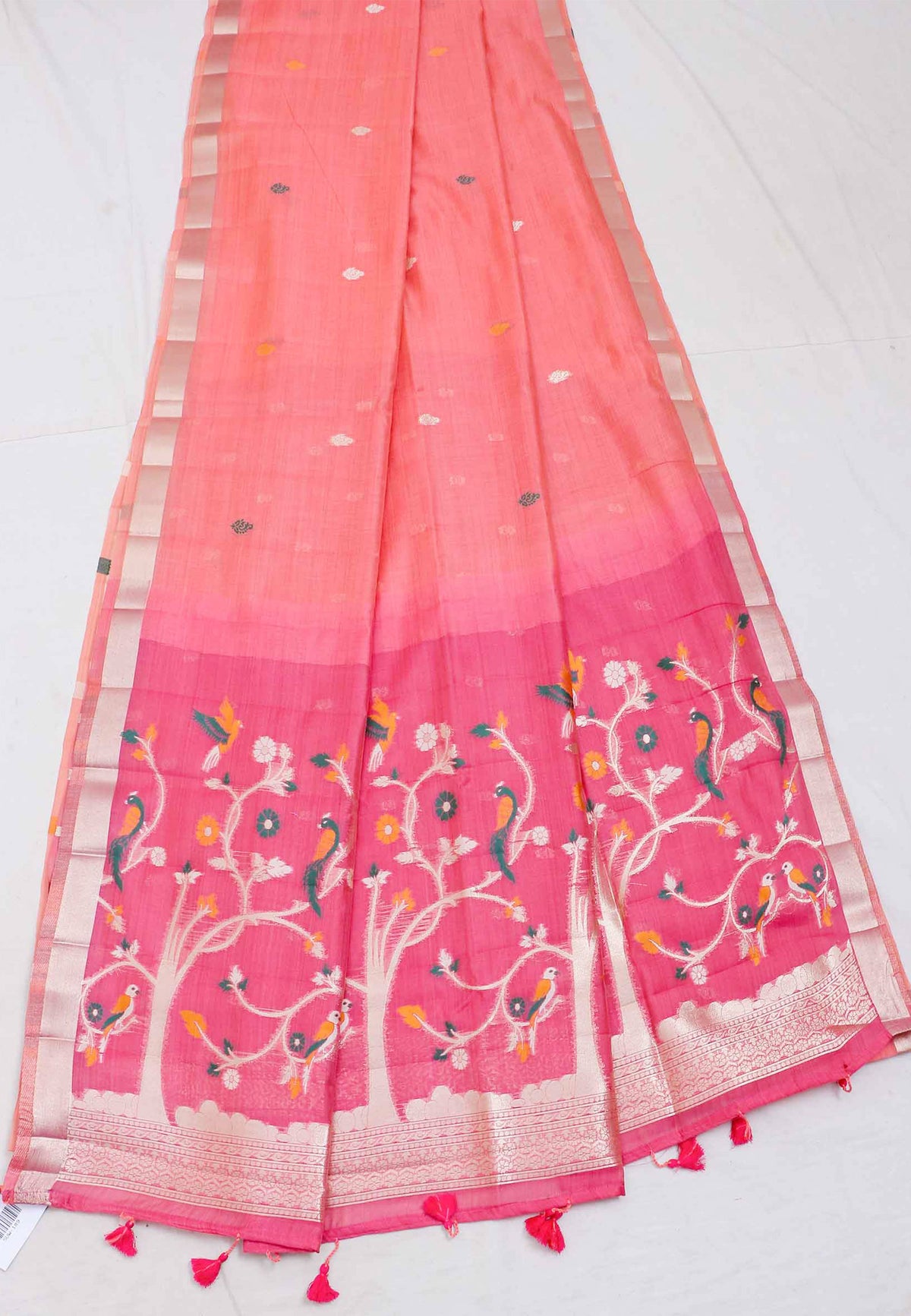 Samyoga Saree with Red Colour and Border With Gold Shade-(SA-674)
