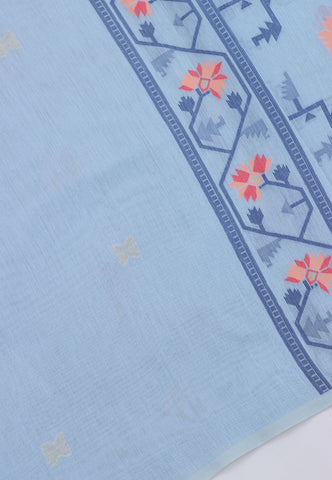 Fancy Saree With Blue Collur and Border with Blue Shade - (SA-334)
