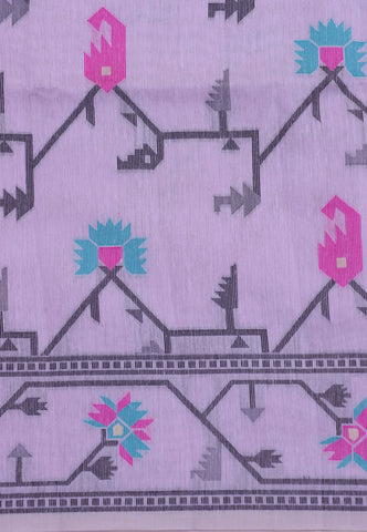 Fancy Saree With Purple Collur and Border with Black Shade - (SA-332)