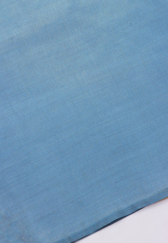 Fancy Saree With Cream Collur and Border with Blue Shade - (SA-337)