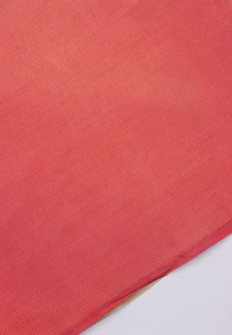 Fancy Saree With Cream Collur and Border with Red Shade - (SA-336)