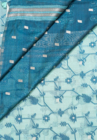Samyoga Saree with Blue Colour and Border With Blue Shade-(SA-678)
