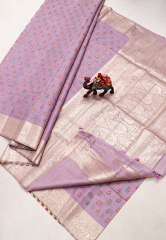 Samyoga Saree with Cream Colour and Border With Gold Shade-SA-807