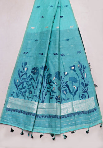 Samyoga Saree with Cream Colour and Border With Gold Shade-SA-827