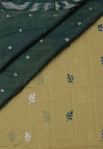 Samyoga Saree with Cream Colour and Border With Gold Shade-SA-826